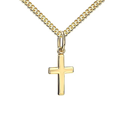 Goldkette Kreuz Anhänger 585 Gold Gold Kreuz für Damen Herren und