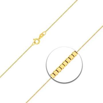 Edle Damen Gold Halskette 0,7 mm, Venezianerkette 750 aus Gelbgold, Echt Gold Kette mit Stempel, Goldkette mit Federringverschluss, Länge 50 cm, Gewicht ca. 2,4 g, Made in Germany - 9