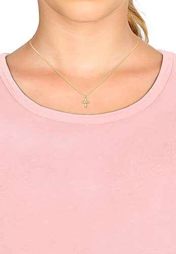 Herz Kinder Sterling in Elli Kreuz Halskette Silber Swarovski® 925 Cute mit Kristalle