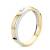 Orovi Damen Ring Bicolor Gelbgold und Weißgold 0.03 Ct Diamant Verlobunsring Ehering Trauring 14 Karat (585) Gold und Diamanten Brillanten - 3