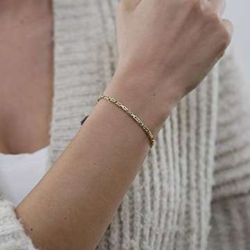 trendor Armband für Damen Königskette Gold 333 (8 Karat) Damen Armband, modische Geschenkidee, Armband Echtgold, Armschmuck für Damen, Goldarmband 75296 - 4