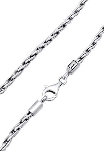 Kuzzoi Massive 925 Silber Königskette Silberkette - Halskette, ohne Länge Schmuckbox, 50 Herren Dicke Anhänger 0110970118_50 cm, mit Herrenkette 4mm