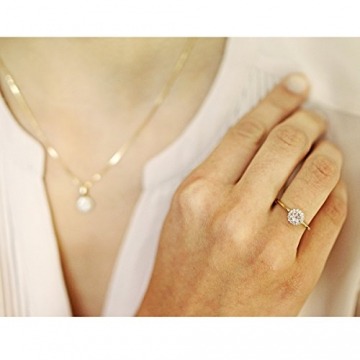 Goldmaid Damen-Ring Gelb Gold 585 21 Diamanten 0,25 Karat Glamour Fassung,  Grösse 54 Brillanten Diamantring Verlobung